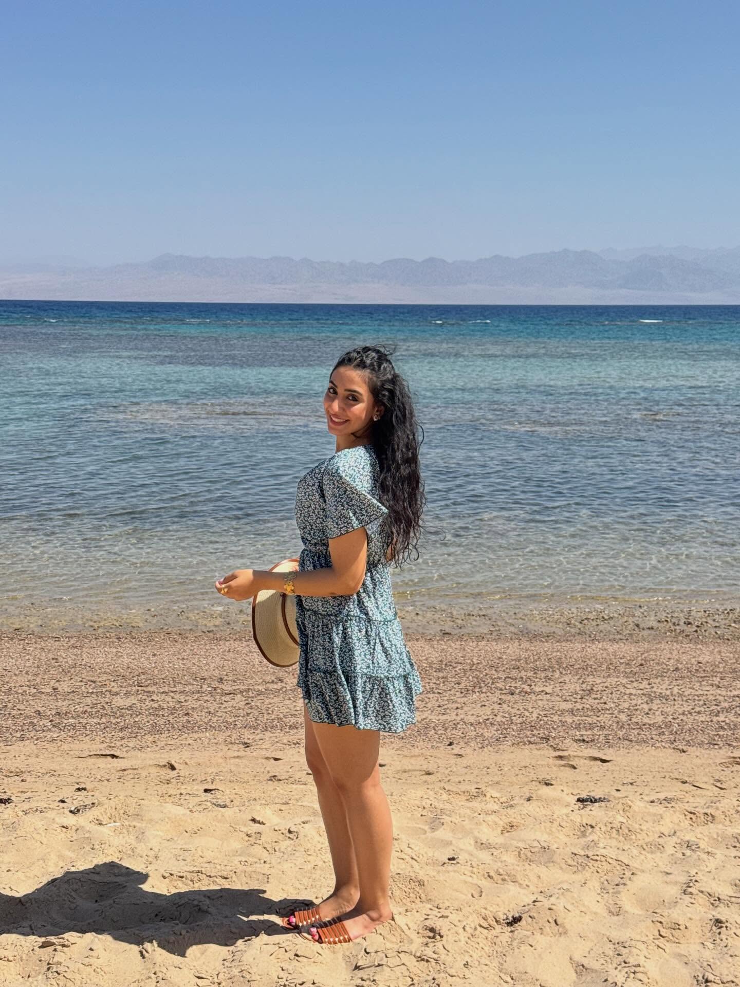 Image of سماره🦋 from Instagram dress, beach, sandals, hat