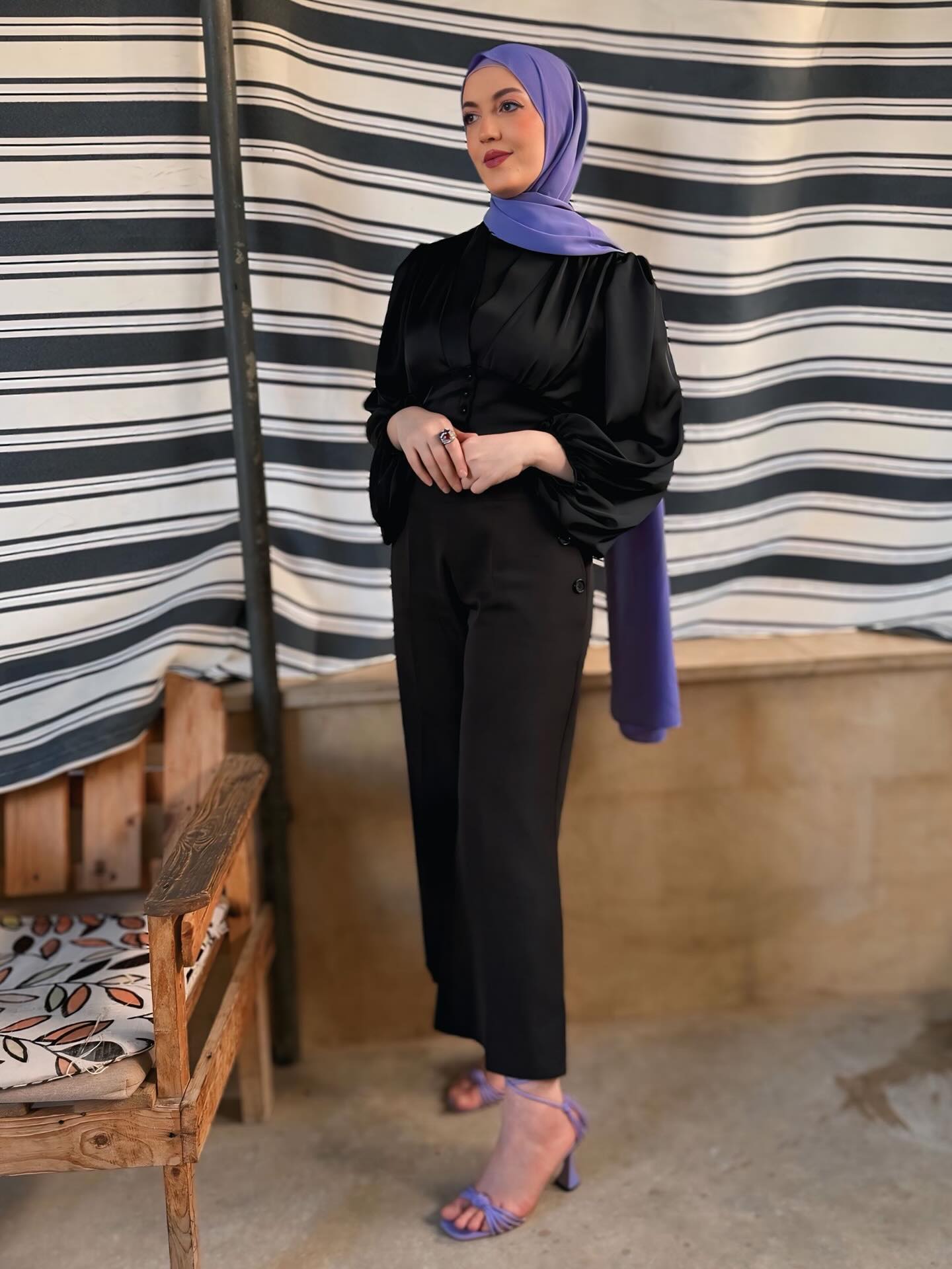 Elevating Elegance: Bahia's Chic Black Ensemble